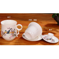 Inspired Infuser Porcelain Teacup Mug with Lid and Filter - 12 Oz